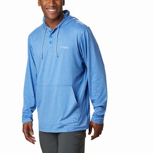 Columbia PFG Slack Tide™ Henley Hoodie Herr Blå (HJRYP6502)